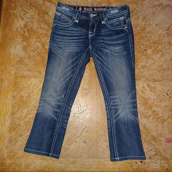 Rock Revival Stephan Boot Cut Blue Jeans Womens Size 26 x 21.5 - Picture 1 of 7